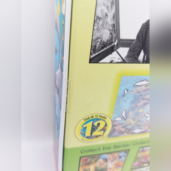 Sea Serenity Glow In The Dark Hidden Images 500 Piece Jigsaw Puzzle Dolphins - Picture 4 of 6